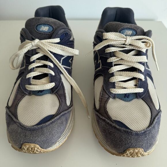 New Balance 2002R Shoes Men 9.5 Suede Blue Tan Distressed Chunky Sneaker M2002RG main image 7